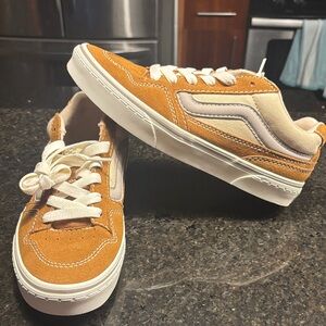 Vans Tan and White Women's Sneakers